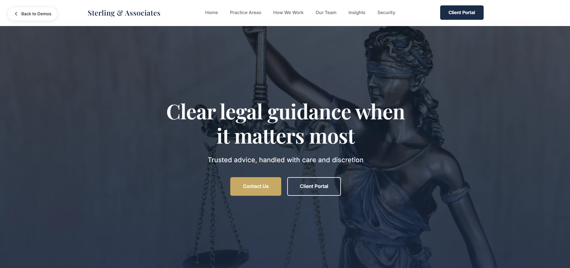 Legal Firm demo thumbnail